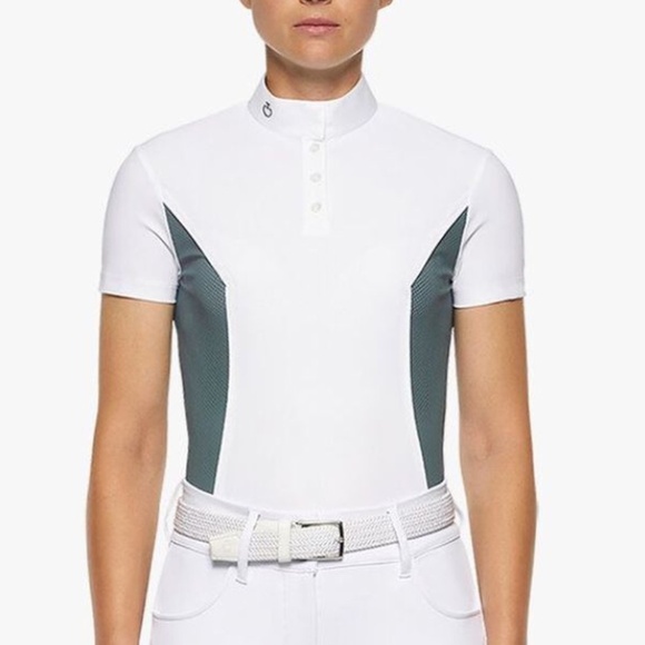 Cavalleria Toscana S/S Jersey Competition Polo with Perforated Inserts - Picture 1 of 13